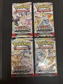 Pokemon TCG - Prismatic Evolutions Booster Packs (x4) Full Art Set SEALED - Image 1