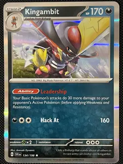 Pokemon - Kingambit - SVI 134/198 - Rare Holo - English - Near Mint - Image 1