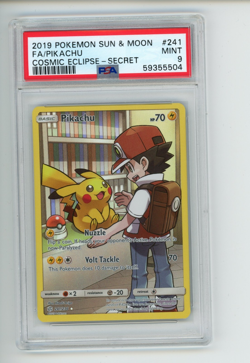 2019 Pokemon Cosmic Eclipse Pikachu 241/236 Secret Rare PSA 9 MINT READ - Image 1