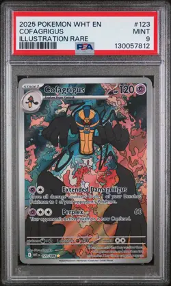 Cofagrigus Illustration Rare Pokemon Wht En-White Flare 123 NM PSA 9 - Image 1