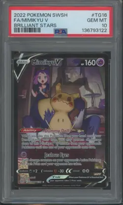 Pokemon TCG Mimikyu V TG16/TG30 Brilliant Stars Trainer Gallery PSA 10 - Image 1