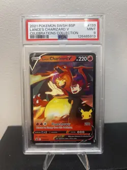 Pokemon TCG Lance's Charizard v SWSH133 Promo PSA 9 - Image 1