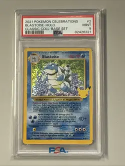 Pokemon Celebrations Blastoise Holo Classic Collection Base Set 2/102 Psa 9 - Image 1