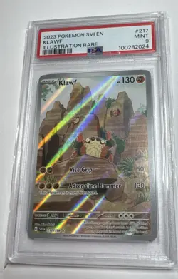 2023 POKEMON SVI EN-SCARLET & VIOLET ILLUSTRATION RARE #217 KLAWF PSA 9 - Image 1