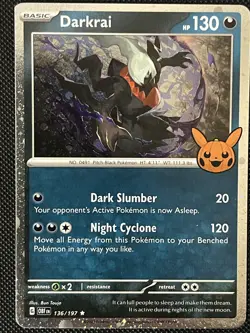Pokemon - Darkrai - OBF 136/197 Trick Or Trade 2024 - HOLO - English - Near Mint - Image 1