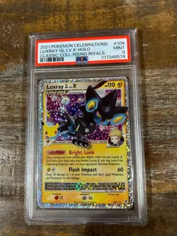 POKEMON 2021 Celebrations Classic Coll LUXRAY LV. X Holo #109 PSA 9 Mint 2 - Image 1