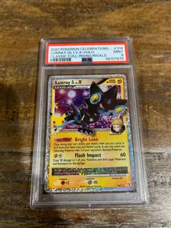 POKEMON 2021 Celebrations Classic Coll LUXRAY LV. X Holo #109 PSA 9 Mint - Image 1