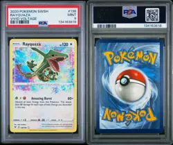 2020 POKEMON SWORD & SHIELD VIVID VOLTAGE #138 RAYQUAZA PSA 9 - Image 3