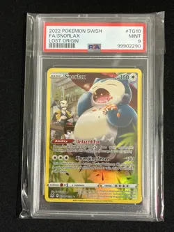 PSA 8 NEAR MINT 2022 Pokemon Lost Origin SNORLAX TG10 Full Art - Image 1