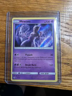 Pokemon Mewtwo Holo Rare TCG Card 12/18 Detective Pikachu - Image 1
