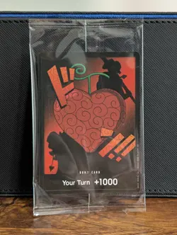 One Piece DF03 Devil Fruit Collection Vol 3 Promo Don Card &Red Sleeves Sealed - Image 1