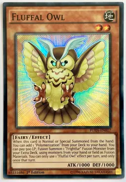 FUEN-EN017 Fluffal Owl - Super Rare 1st Edition Near Mint YuGiOh Card - Image 1