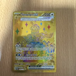 Terapagos EX 180/131 SV Prismatic Evolutions Pokemon Card NM/M Hyper Rare Gold - Image 1