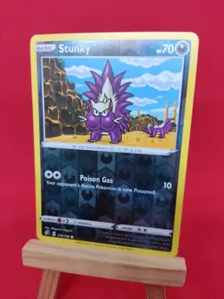 114/192 Stunky Reverse Holo Rebel Clash Pokemon TCG Card Sword & Shield SWSH - Image 1