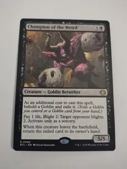 1 x MTG Magic The Gathering Lorwyn Eclipsed Champion of the Weird rare exc cond - Image 1