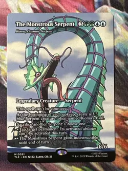 The Monstrous Serpent - Koma, Cosmos Serpent - Borderless- Avatar #51 Mythic, NM - Image 1