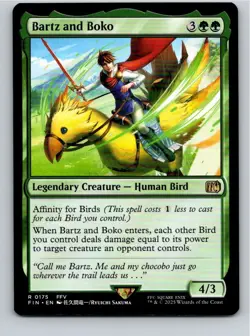 Magic the Gathering Bartz and Boko FINAL FANTASY MTG Free Shipping! - Image 1