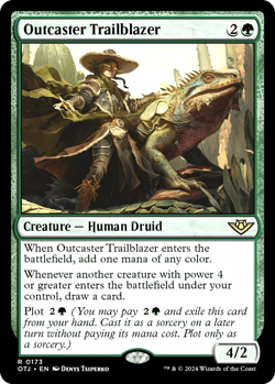 MTG Outcaster Trailblazer 173 Rare Foil Outlaws of Thunder Junction - Image 1