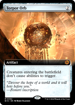 MTG Torpor Orb 92 Mythic Foil Extended Art OTJ The Big Score - Image 1