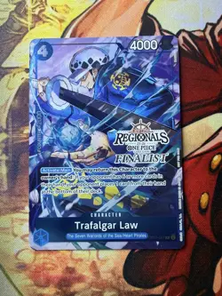 One Piece Tcg Trafalgar Law Op07-047 Regionals 2025 finalist stamped nm - Image 1