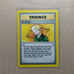 Lt. Surges Trainer Card Gym Heroes Set 101/132 Rare Pokemon Card TCG - Image 1