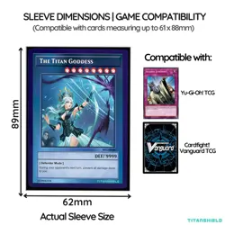 TitanShield (150 Sleeve/Black) Small Japanese Sized Trading Card Sleeves Deck - Image 2