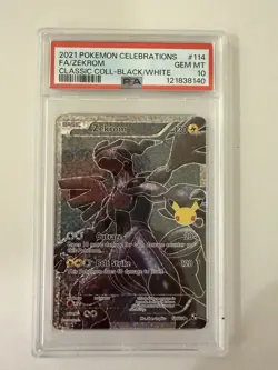 Zekrom Celebrations Holographic Full Art Card 114/115 Classic Collection PSA 10 - Image 1