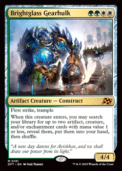 MTG Brightglass Gearhulk 191 Mythic Foil Aetherdrift - Image 1