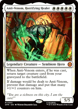 MTG Anti-Venom, Horrifying Healer 1 Mythic Foil Marvel Spider-Man - Image 1