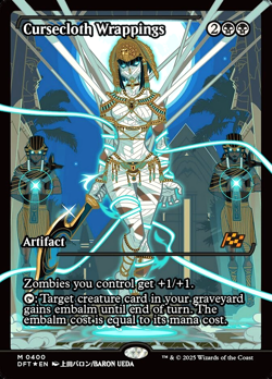 MTG Cursecloth Wrappings 400 Mythic Foil Showcase Aetherdrift - Image 1