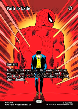 MTG Path to Exile 4 Mythic Foil Borderless Marvel Universe Spider-Man - Image 1