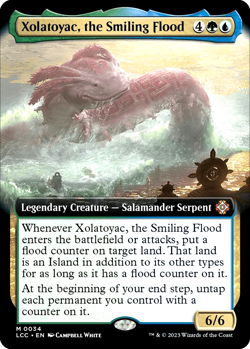 MTG Xolatoyac, the Smiling Flood 34 Mythic Foil Extended Art LCC Commander - Image 1
