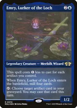 MTG Emry, Lurker of the Loch 74 Rare Etched Foil Multiverse Legends - Image 1