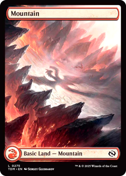 MTG Mountain 275 Land Foil Full Art Tarkir Dragonstorm - Image 1