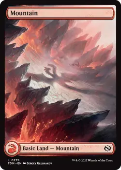 MTG Mountain 275 Land Full Art Tarkir Dragonstorm - Image 1