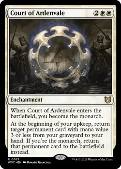 MTG Court of Ardenvale 21 Rare Wilds of Eldraine Commander - Image 1