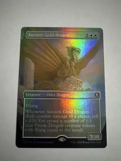 Ancient Gold Dragon (Borderless) (Foil) MTG Commander: Battle for Baldur's Gate - Image 1