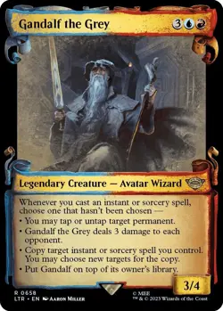 MTG Gandalf the Grey 658 Rare Showcase Scrolls The Lord of the Rings - Image 1