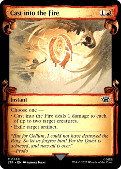 MTG Cast into the Fire 569 Foil Showcase Scrolls The Lord of the Rings - Image 1