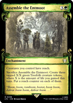 MTG Assemble the Entmoot 438 Rare Foil Showcase Scrolls LTC Commander - Image 1