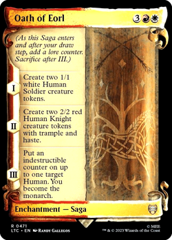 MTG Oath of Eorl 471 Rare Foil Showcase Scrolls LTC Commander - Image 1