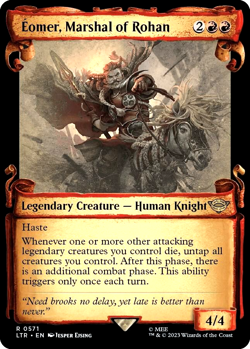 MTG Eomer, Marshal of Rohan 571 Rare Foil Showcase Scrolls The Lord of the Rings - Image 1