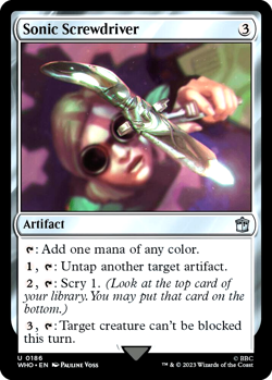 MTG Sonic Screwdriver 186 Foil Doctor Who - Image 1