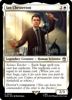 MTG Ian Chesterton 22 Rare Foil Doctor Who - Image 1