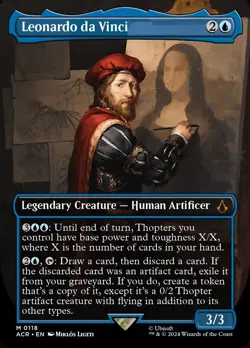 MTG Leonardo da Vinci 118 Mythic Borderless Assassin's Creed - Image 1
