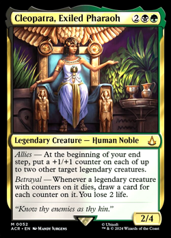 MTG Cleopatra, Exiled Pharaoh 52 Mythic Foil Assassin's Creed - Image 1