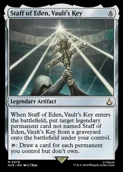 MTG Staff of Eden, Vault's Key 76 Mythic Assassin's Creed - Image 1