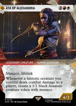 MTG Aya of Alexandria 140 Rare Borderless Assassin's Creed - Image 1