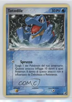 Totodile Italian Pokemon EX Unseen Forces #78 2005 - Image 1