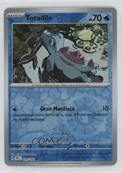 Totodile Spanish Reverse Foil Pokemon Scarlet & Violet: Temporal Forces TEF #039 - Image 1